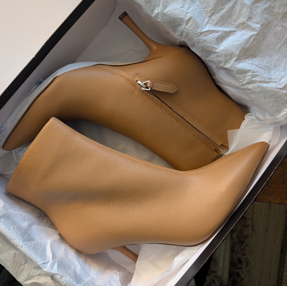 Tan Leather Ankle Boots